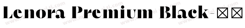 Lenora Premium Black字体转换